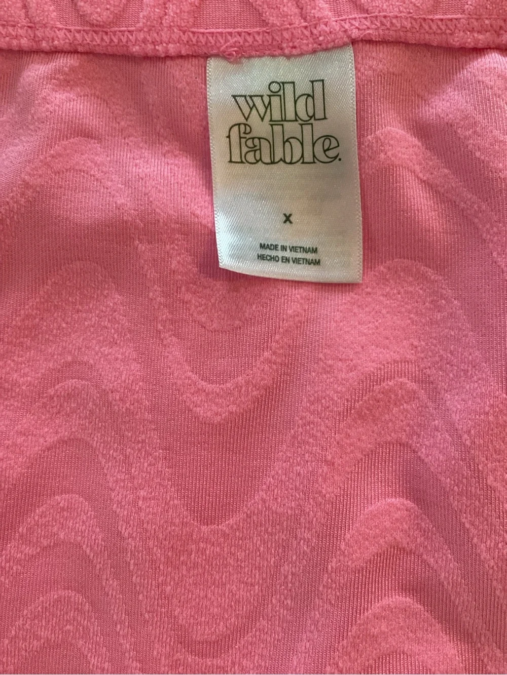 wild fable Neon Pink Textured Wavy Sarong Size X